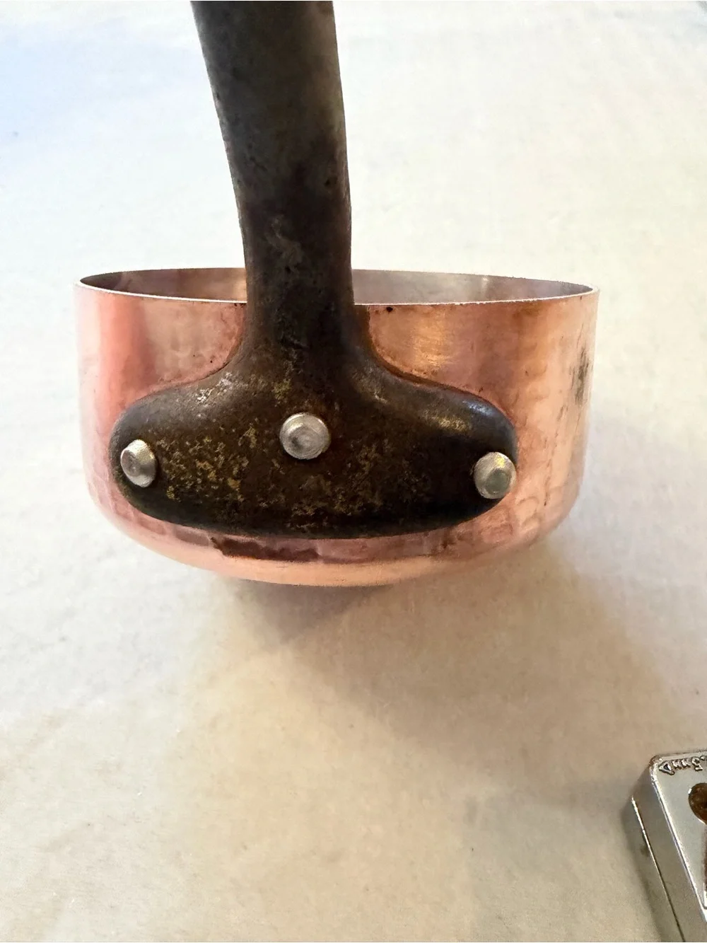 Classic Copper Saucepan with Iron Handle - Copper Finish